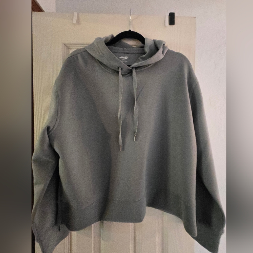 Avia Sage Gray Crewneck Hoodie Sweater